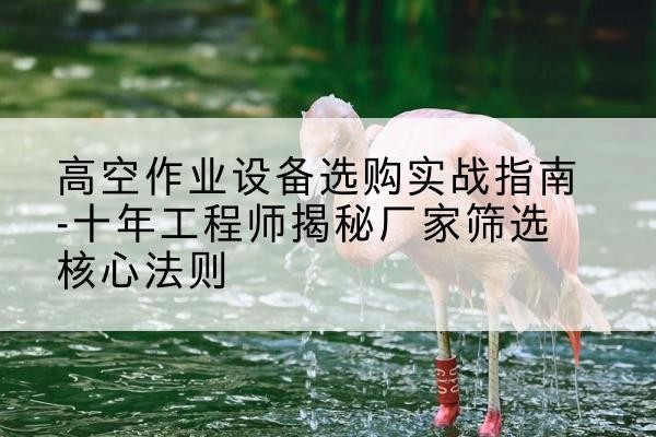 泾川剪叉式升降机厂家-高空作业设备选购实战指南-十年工程师揭秘厂家筛选核心法则