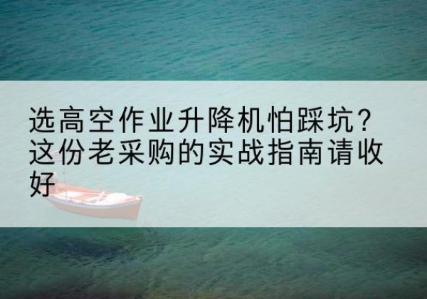 泾川高空作业升降机厂家推荐-选高空作业升降机怕踩坑？这份老采购的实战指南请收好